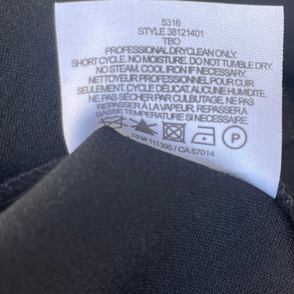 Tory Burch Black Puff Shoulder Gold Buttons Boat Neckline Goth Sheath Dress 8 - Picture 5 of 6